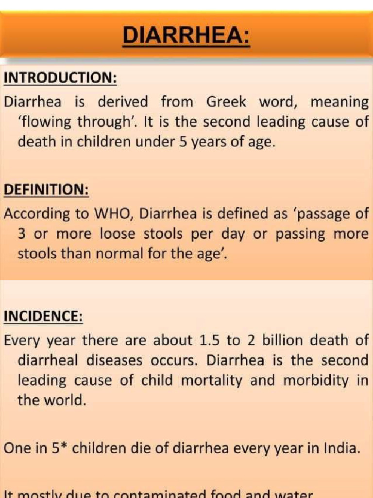 Diarrhea | PDF