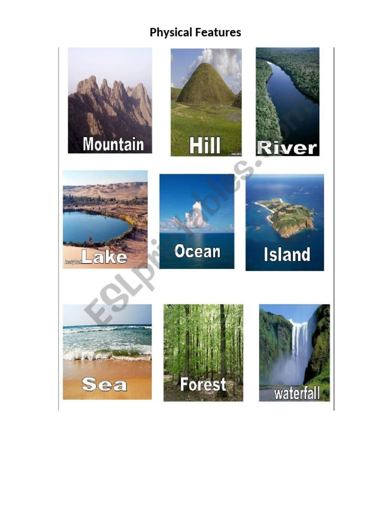 Physical Features Word | PDF
