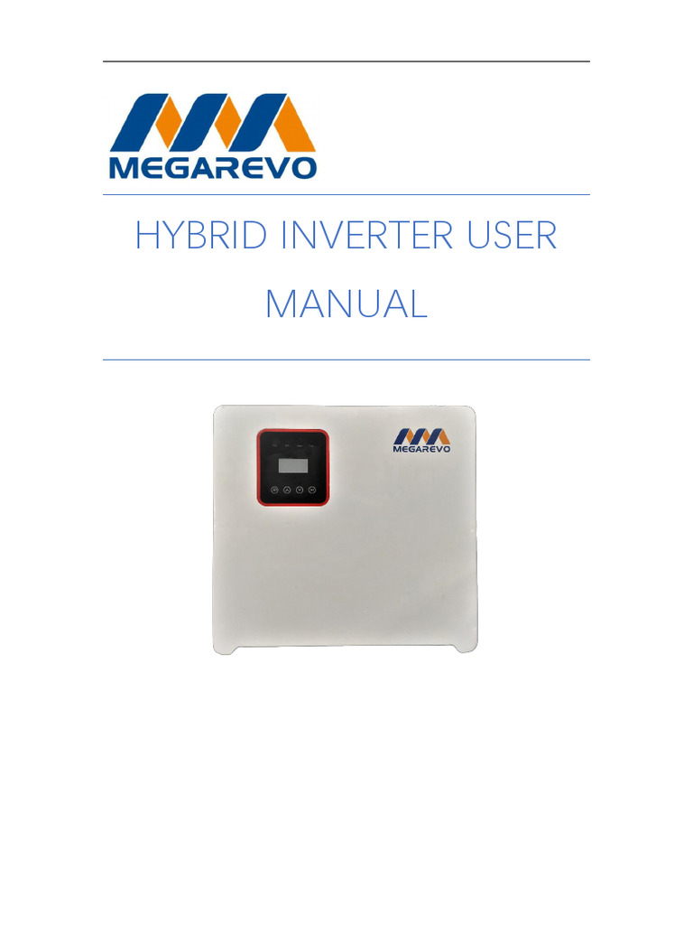 Hybrid Inverter User Manual | PDF | Capacitor | Power Inverter