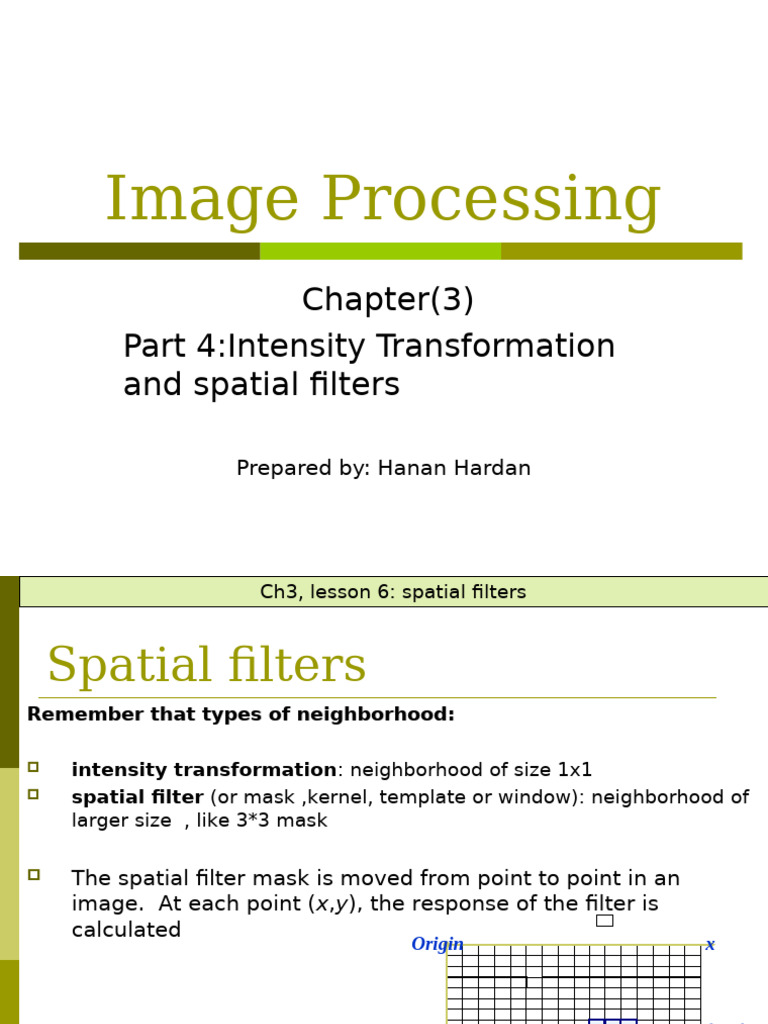 Image Averaging in Spatial Filters | PDF | Digital Signal Processing ...