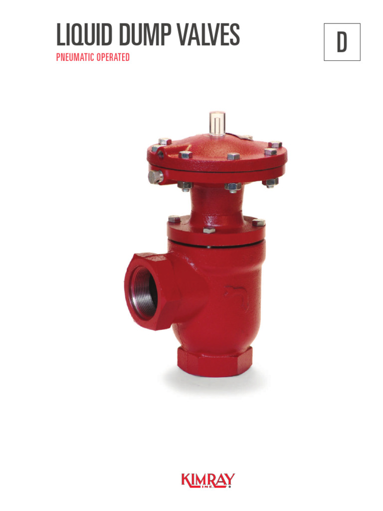 Pneumatic Liquid Dump Valves Guide | PDF | Valve | Actuator