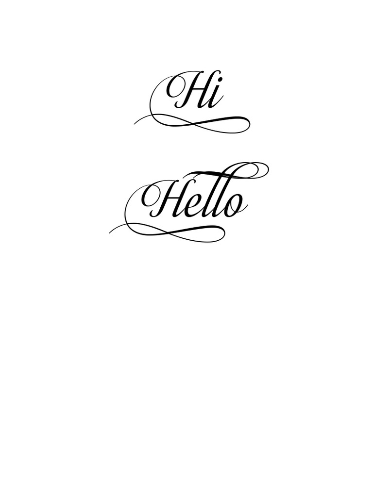 Hi Hello | PDF