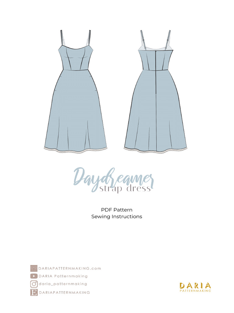 Daydreamer Strap Dress Pattern Guide | PDF | Seam (Sewing) | Clothing
