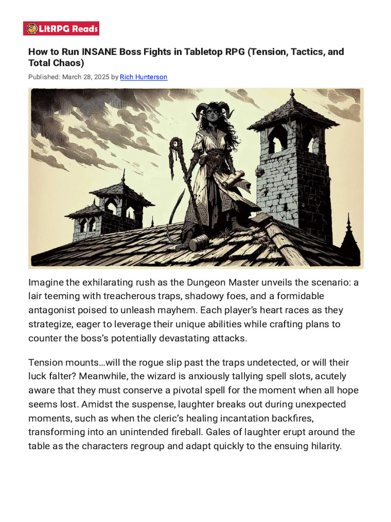 How To Run INSANE Boss Fights in Tabletop RPG (Tension, Tactics, and ...