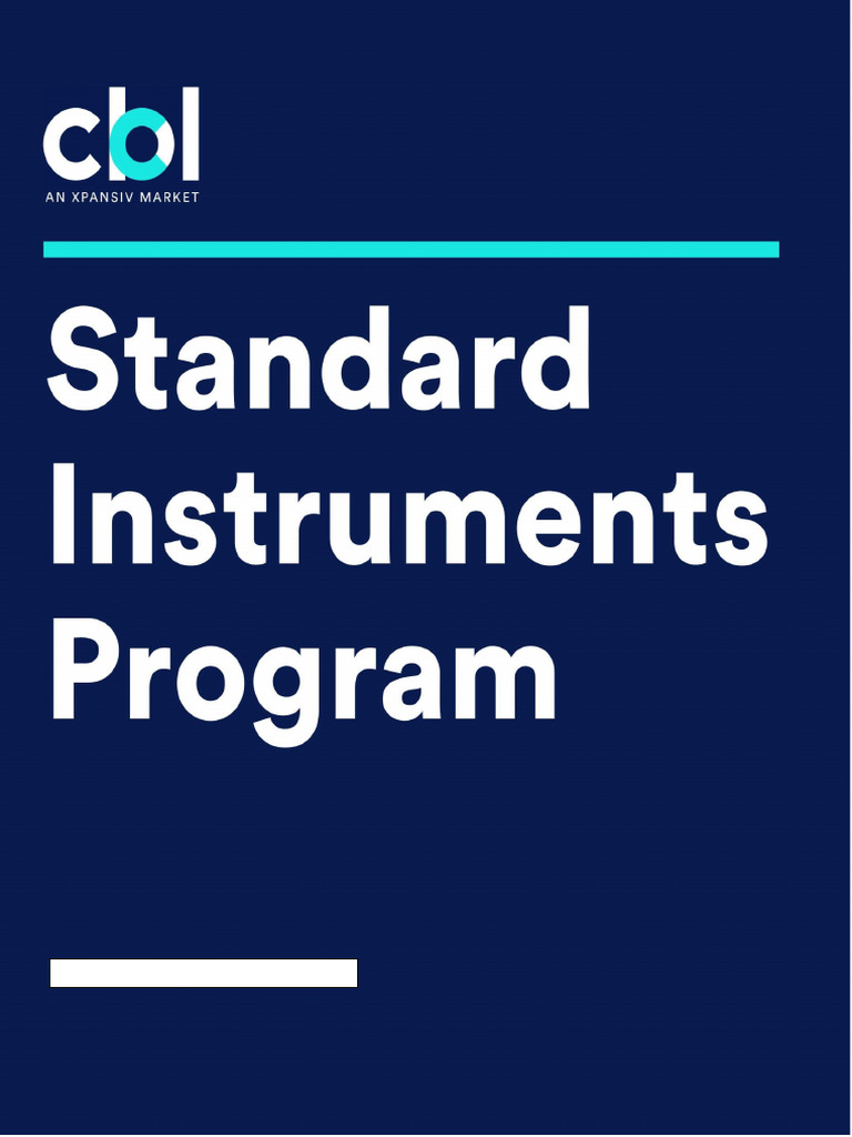 Standard Instruments Program Overview | PDF | Market (Economics ...