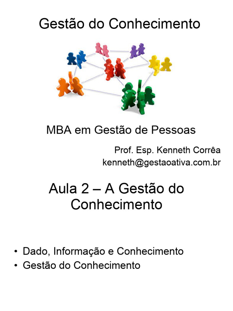 Gestão do Conhecimento: Conceitos e Vantagens | PDF | Gestão de ...