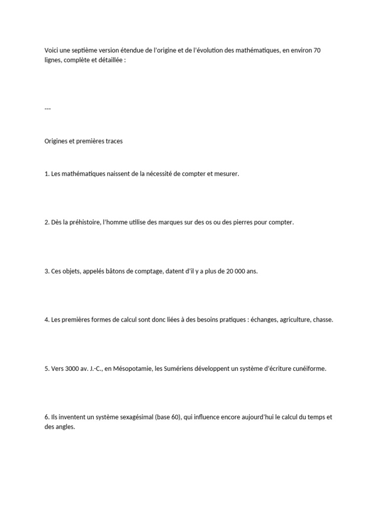 Histoire des mathématiques : origines et évolutions | PDF ...