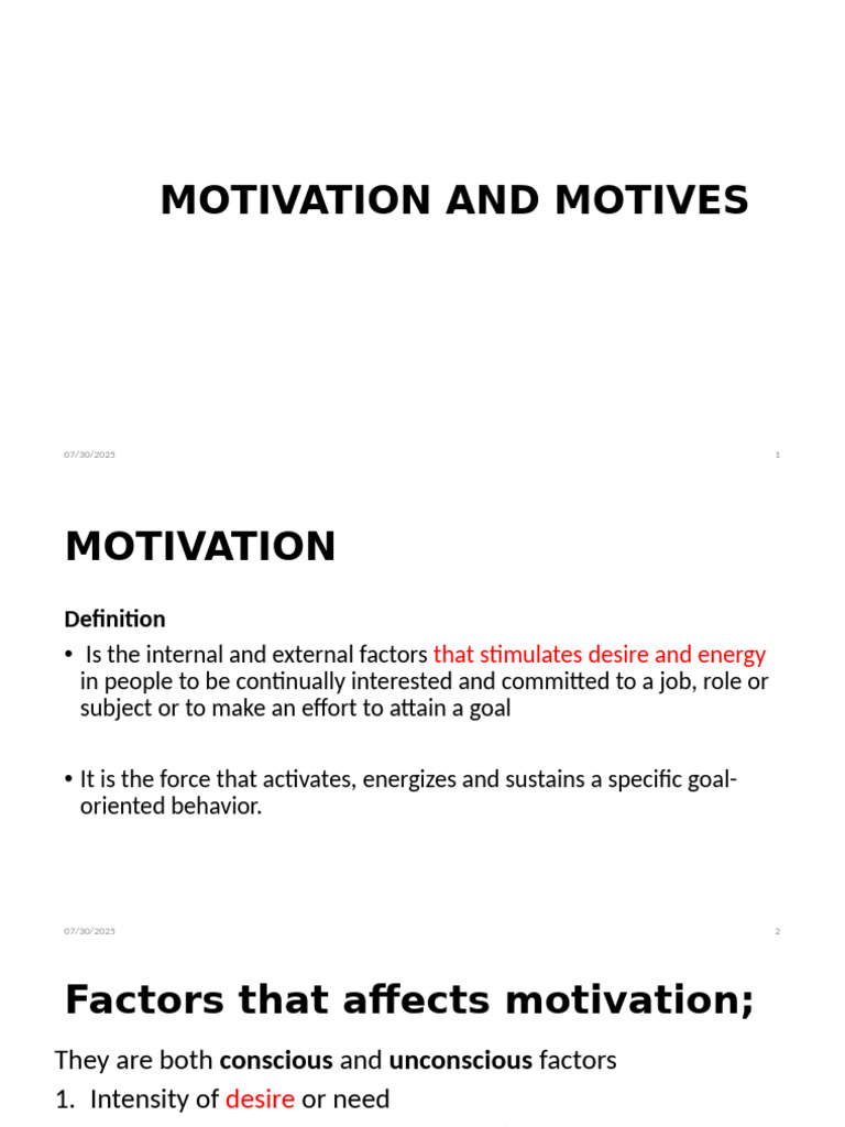 Understanding Intrinsic and Extrinsic Motivation | PDF | Motivation ...