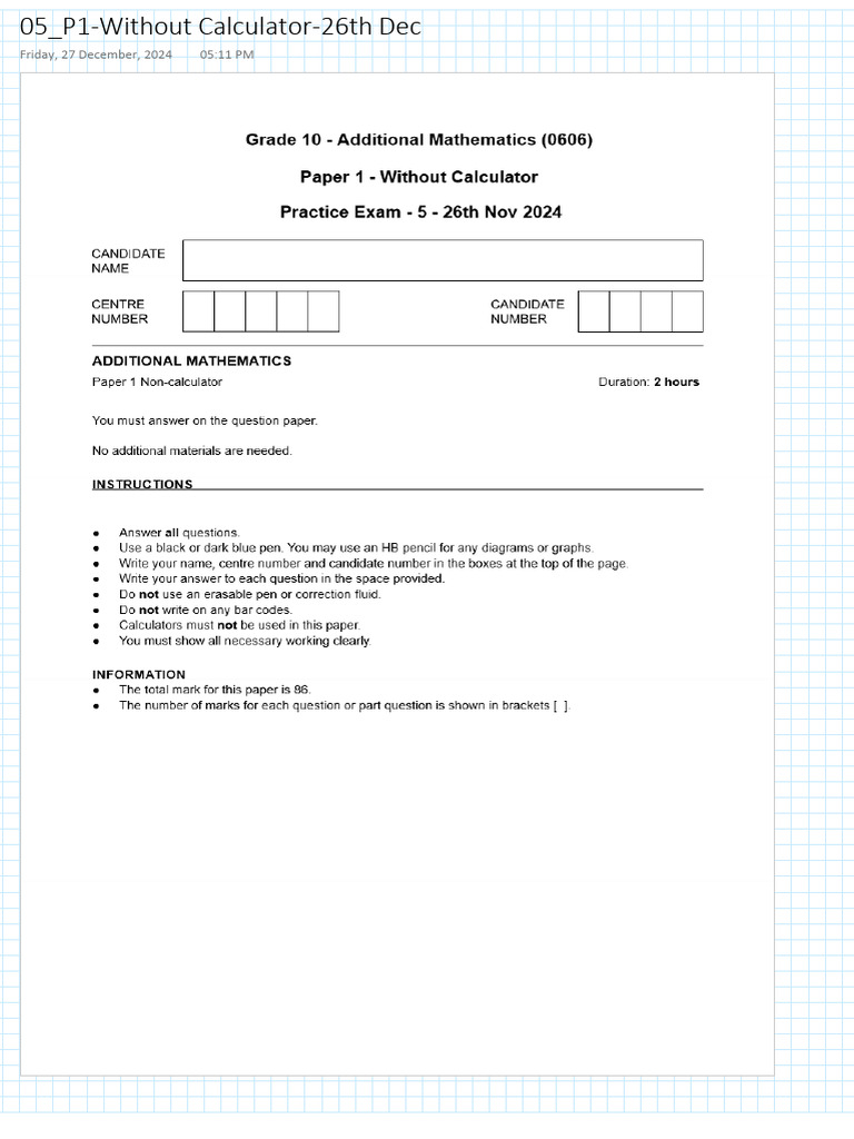 Class Notes - 27th Dec 2024 | PDF
