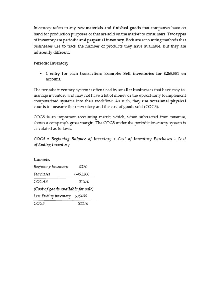 Class Lecture (Perpetual & Periodic Inventory) | PDF