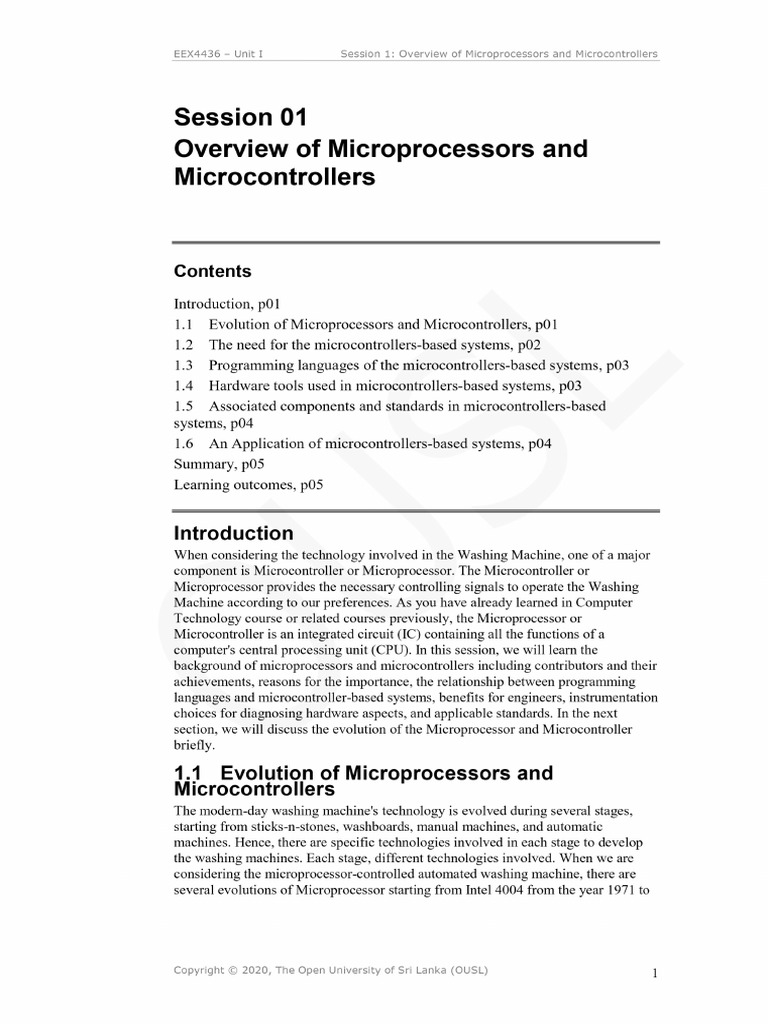 EEX4436 - Unit I - Session 1 | PDF