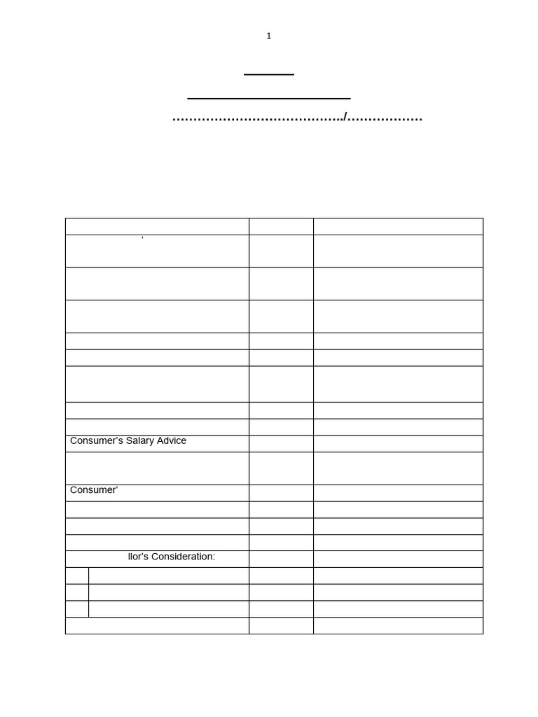Debt Review Checklist and Forms | PDF