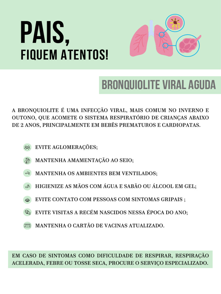 Prevenção da Bronquiolite Viral em Bebês | PDF