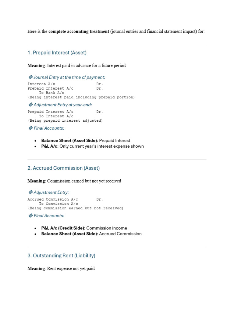 Accounting Treatment | PDF | Debits And Credits | Income Statement