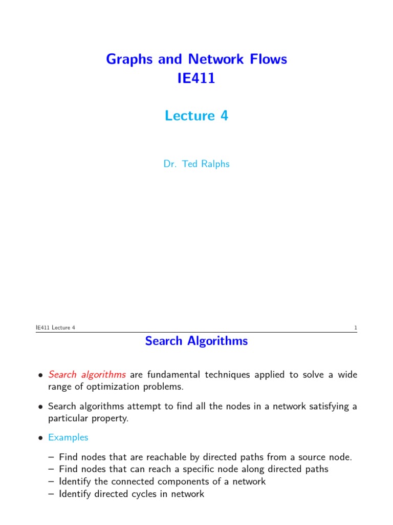 Search Algorithms in Graphs | PDF | Vertex (Graph Theory) | Discrete ...