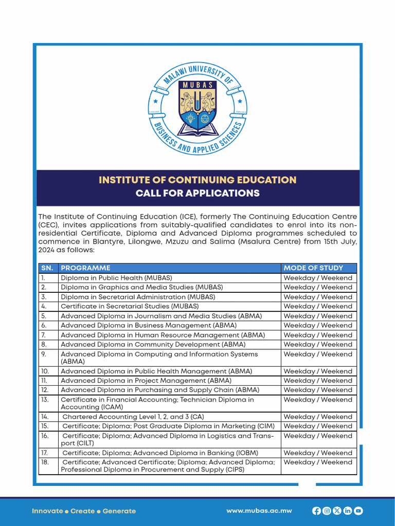 ICE Diploma Course Applications Open | PDF | Diploma | Educational Stages