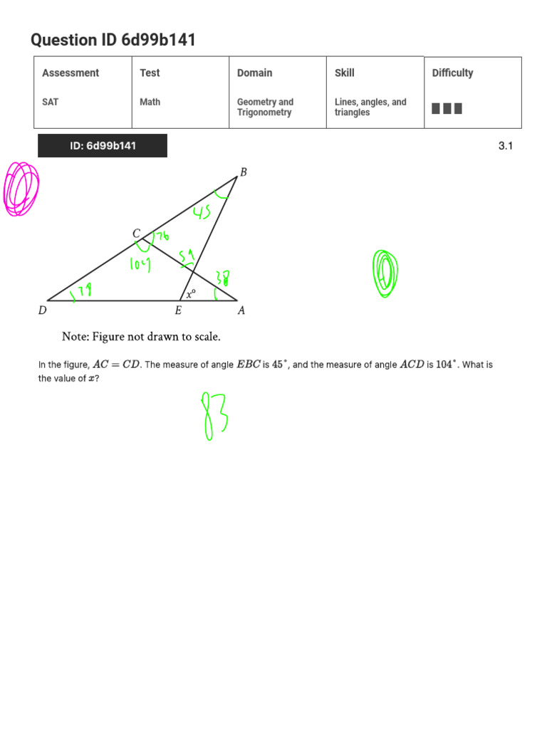 SAT Geometry Questions Overview | PDF | Line (Geometry) | Trigonometry