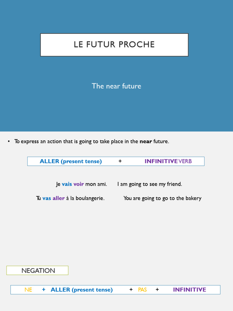 Negation in Futur Proche with Reflexives | PDF