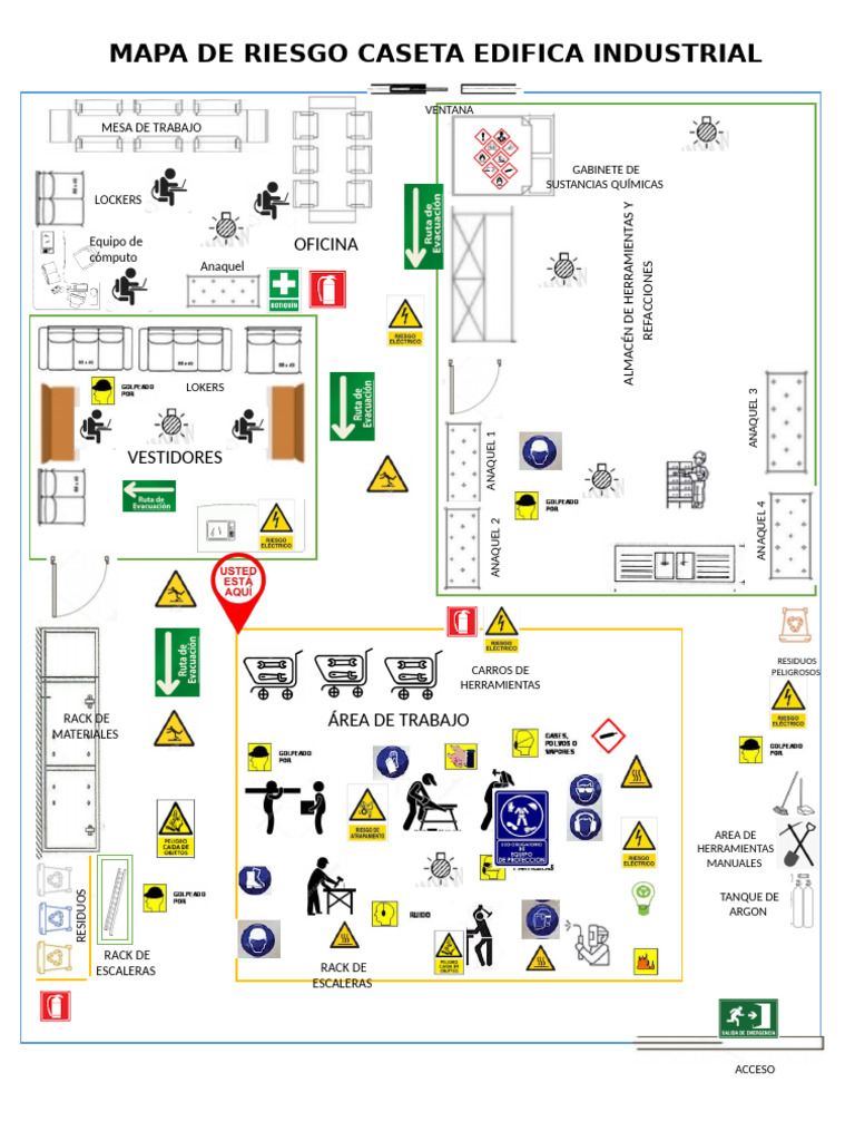 Mapa de Riesgo en Edificio Industrial | PDF | Materiales