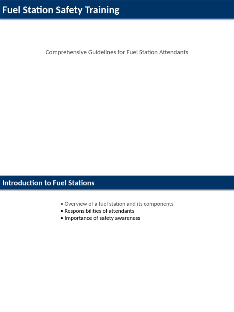Fuel Station Safety Training Pro | PDF