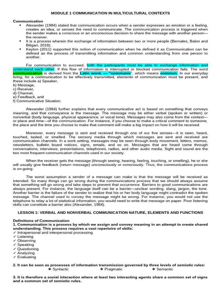 Multicultural Communication Essentials | PDF | Communication ...