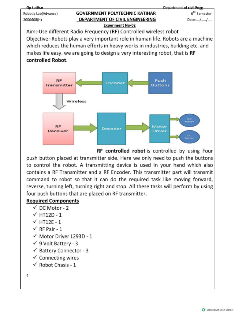 Practical 02 RoboticsAdvanced | PDF