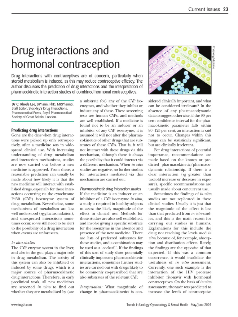 Predicting Drug Interactions in Contraceptives | PDF