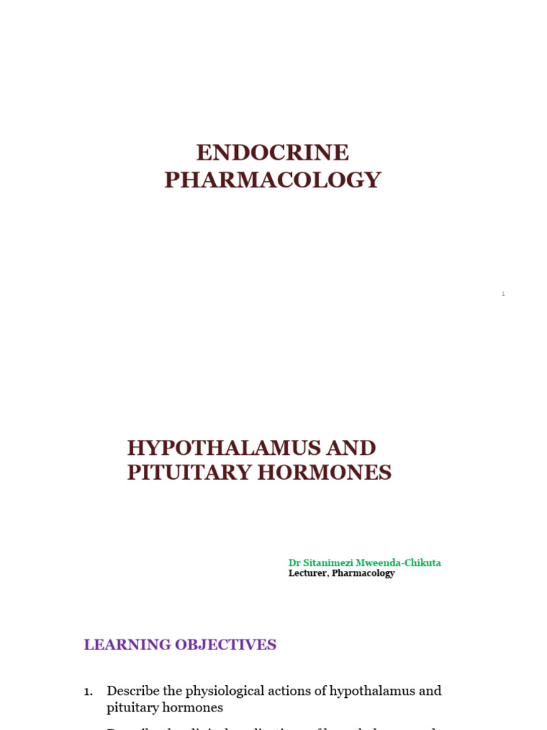 Hypothamic Factors and Pituitary Hormones | PDF | Gonadotropin ...