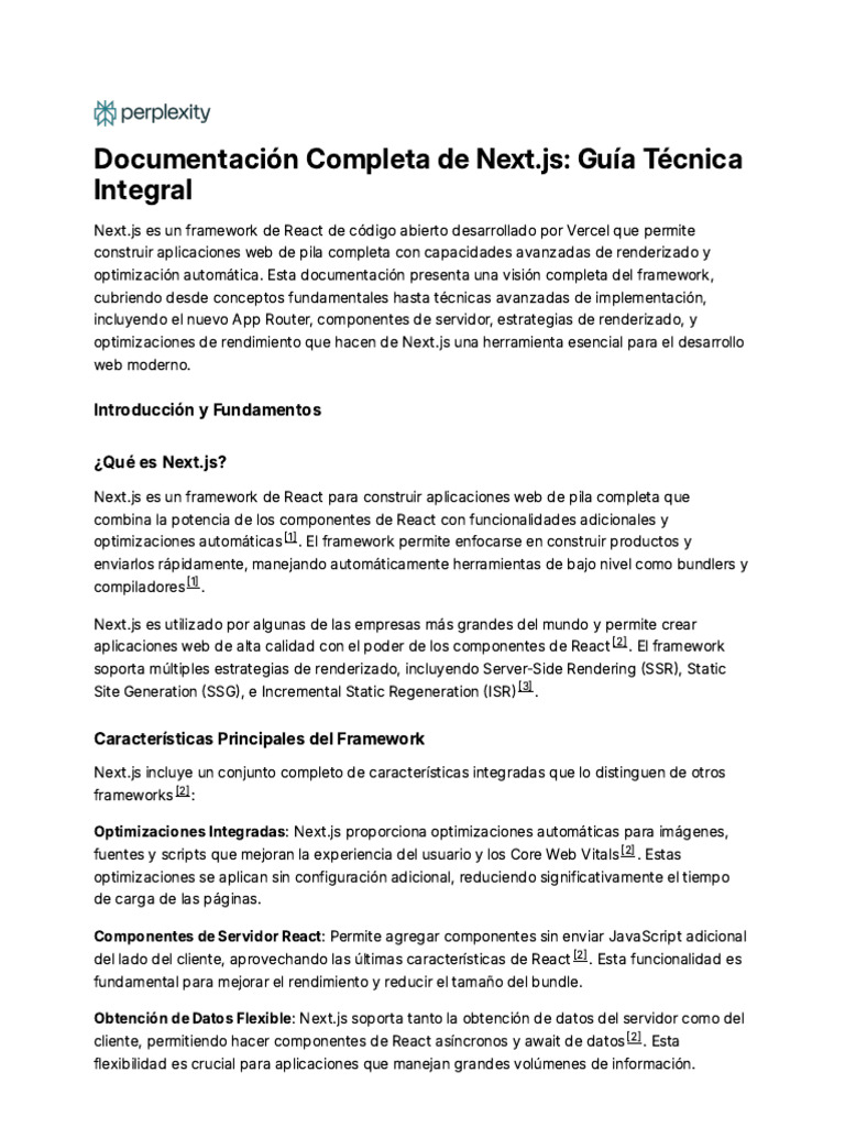 Documentación Completa de Next.js | PDF | Desarrollo web | Enrutador ...