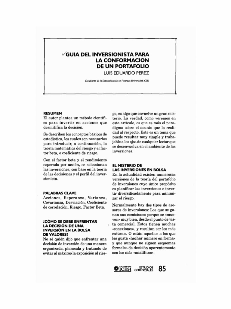 Guía para Invertir en Acciones y Riesgo | PDF | Compartir (Finanzas ...