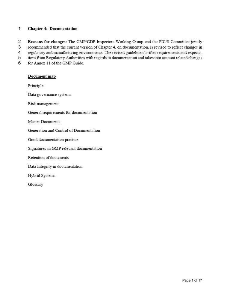 EU GMP Chapter 4 Documentation Guidelines | PDF | Verification And ...