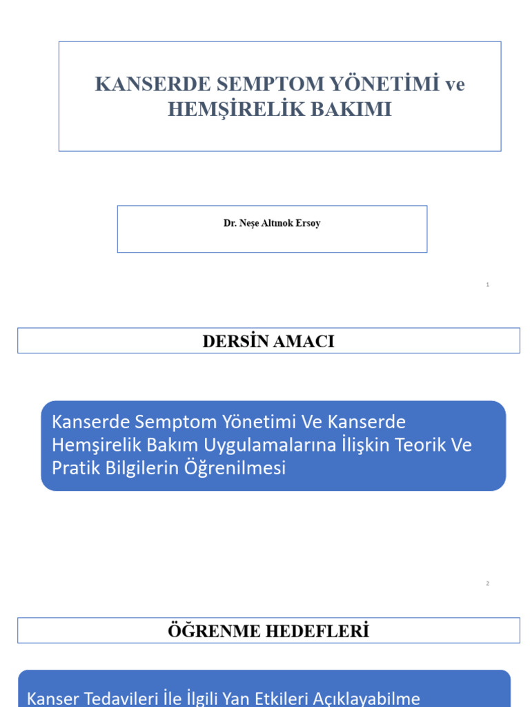 Semptom Yönetimi - 2025 | PDF