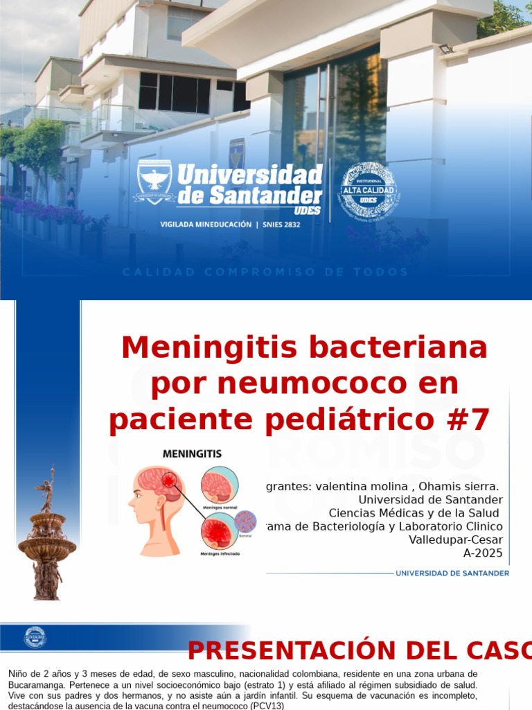 Caso de Meningitie Bacteriana Por Neumococo en Paciente Pediatrico ...