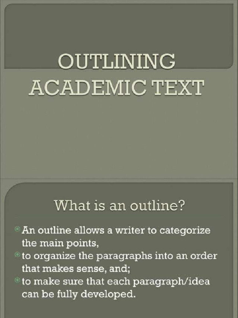 Outlining | PDF