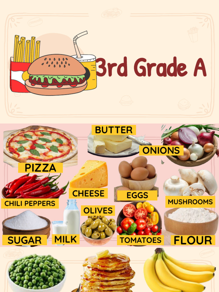 Food Items for 3rd Grade A | PDF