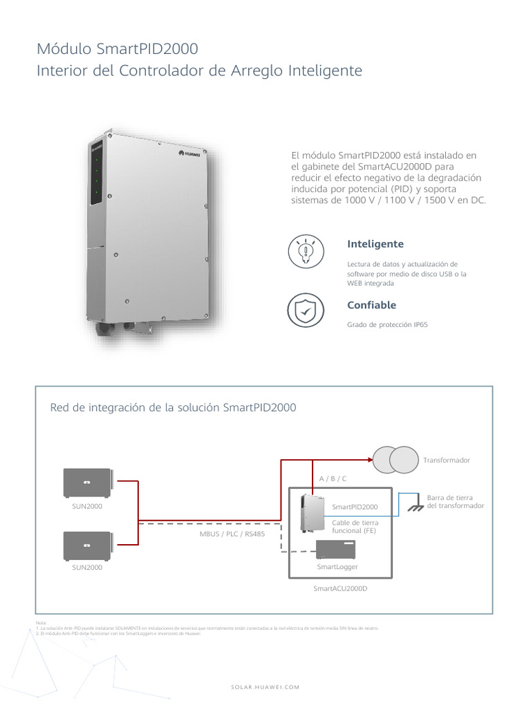 Módulo SmartPID2000 y Anti-PID | PDF | Transformador | Electricidad