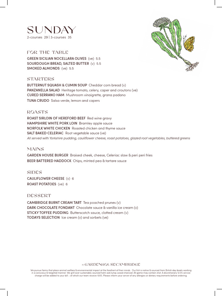 GH - Sunday Set Menu - Oct 24-2 | PDF