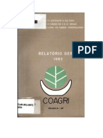 Relatório das atividades das Escolas Agrotécnicas Federais em 1982