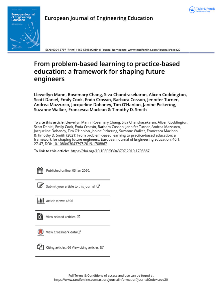 Practice-Based Education for Engineers | PDF | Sustainability ...