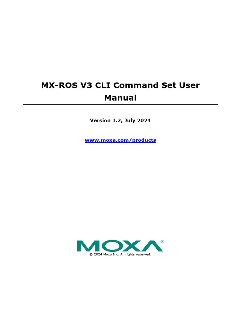 MX-ROS V3 CLI Command Set Guide | PDF | Command Line Interface ...