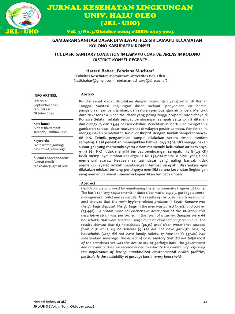 Sanitasi Dasar di Pesisir Lamapu Konsel | PDF