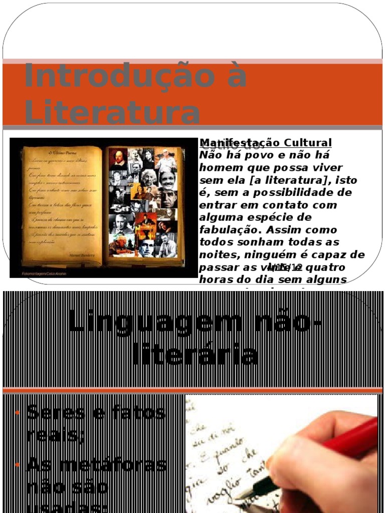 Introdução À Literatura | PDF | Prosa | Poesia