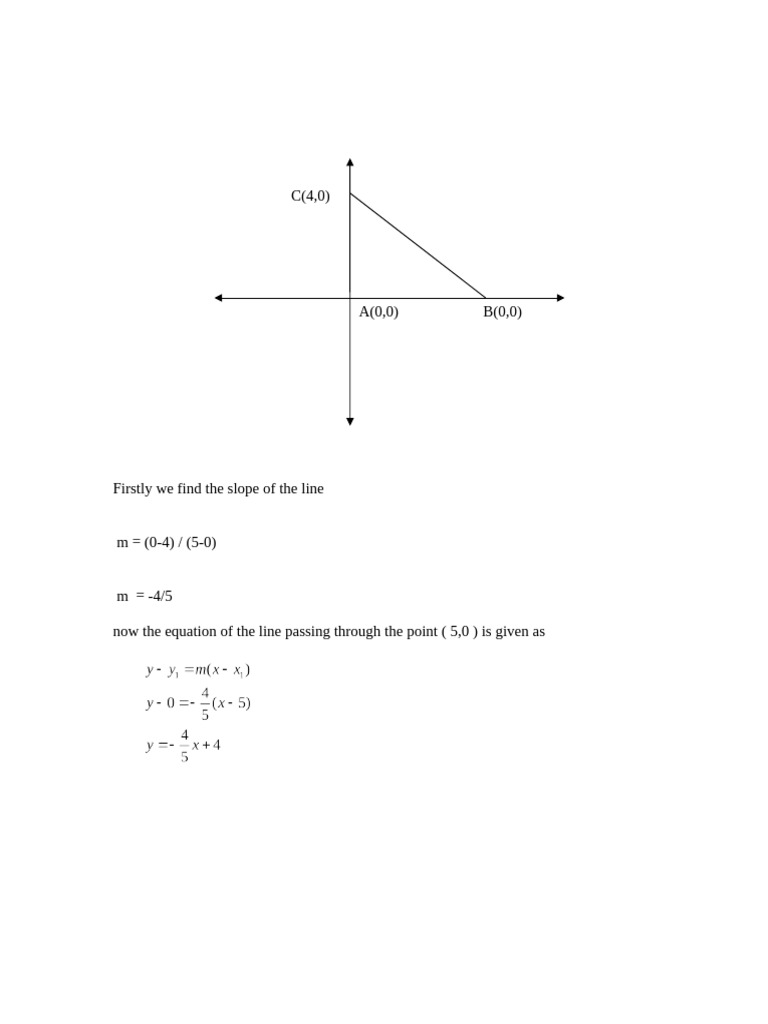Slope Calculation and Line Equation | PDF