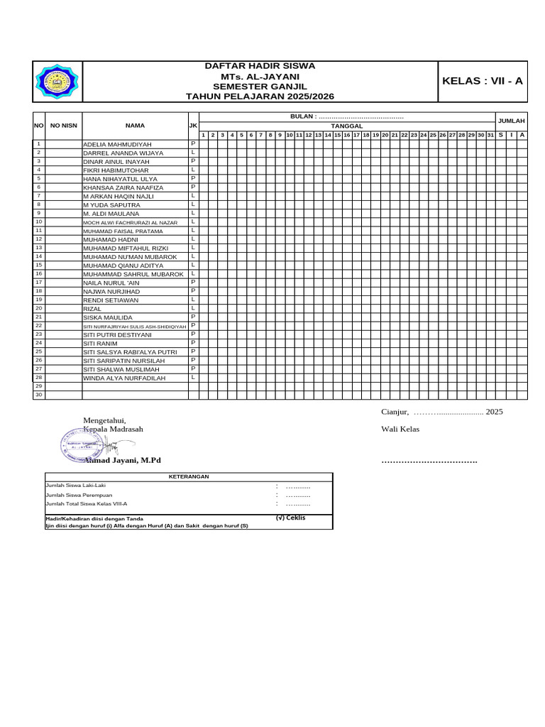 Absen Kelas | PDF