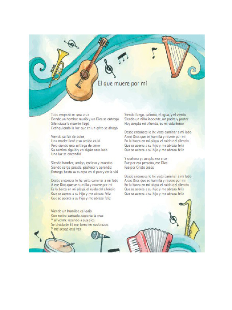 6 - Cancion El Que Muere Por Mi | PDF