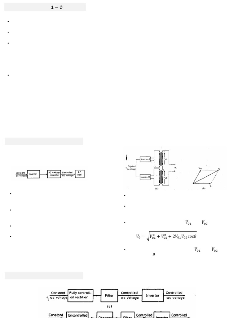 Voltage Control Methods for Inverters | PDF | Power Inverter ...