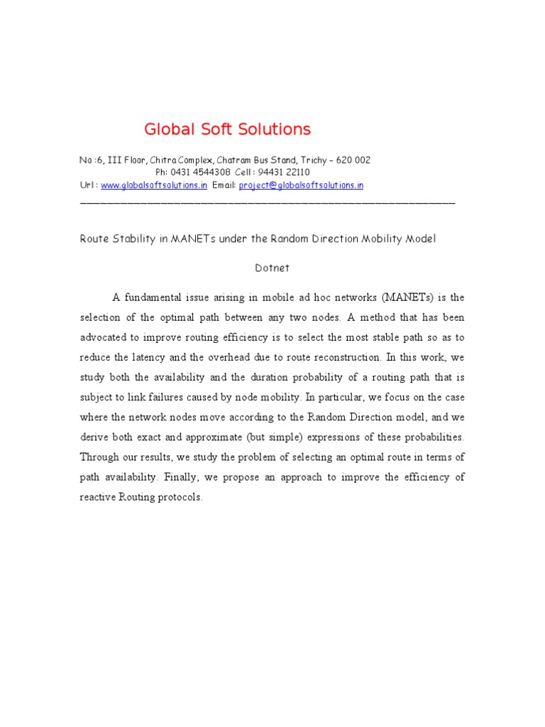 Global Soft Solutions | PDF | Network Congestion | Authentication