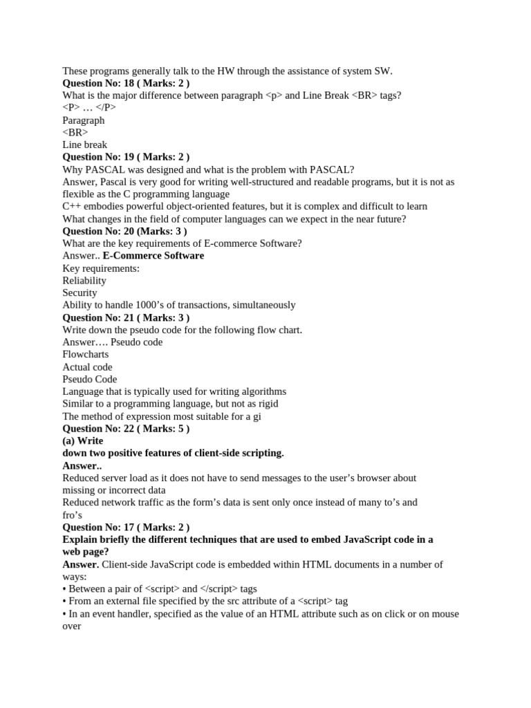 Computer and IT Solved Subjective - 13 | PDF