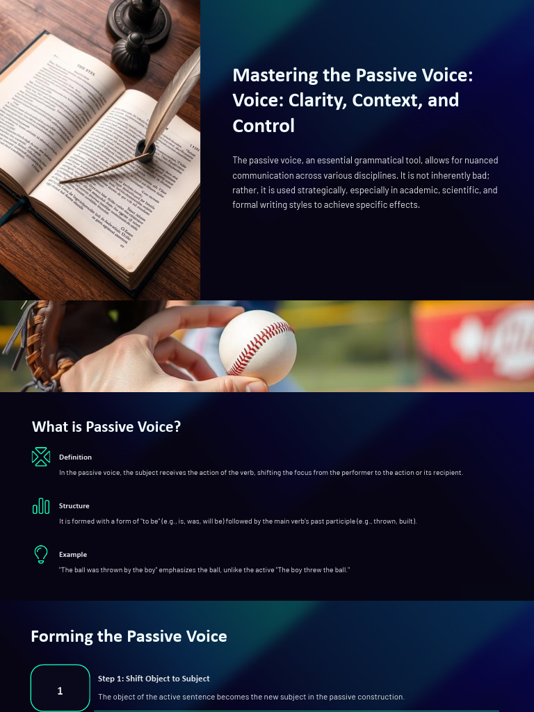 Mastering The Passive Voice Clarity Context and Control | PDF ...