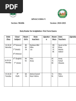 November 2024 Home Duty Roster | PDF